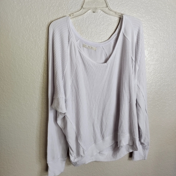 Free People We The Free Santa Clara Thermal top in white sz L - Picture 2 of 8